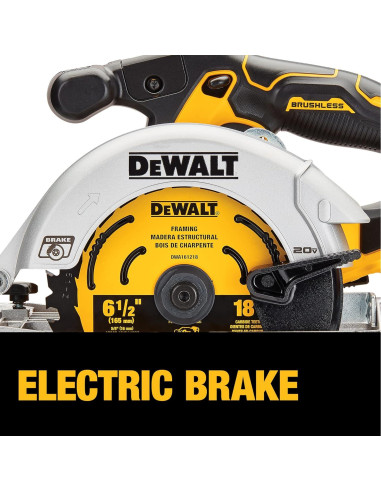 Sierra Circular Inalámbrica Dewalt DCS565BR 20V 6-1/2" Sin Escobillas