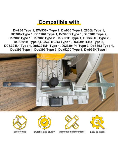 Guía de Sierra Circular Ameri 381091-00 Compatible DW936