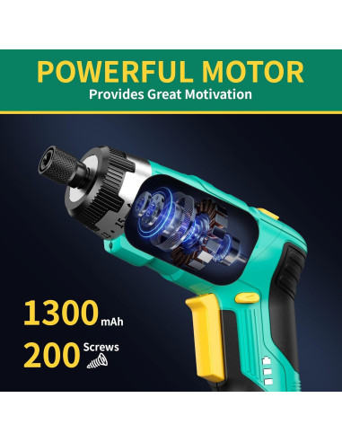 Destornillador Eléctrico GRENPRO 3.6V con 44 Accesorios