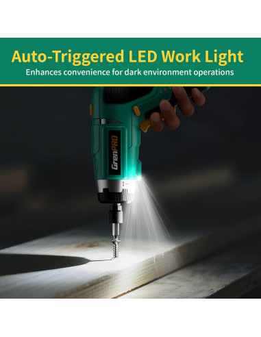 Destornillador Eléctrico GRENPRO 3.6V con 44 Accesorios