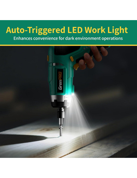 Destornillador Eléctrico GRENPRO 3.6V con 44 Accesorios