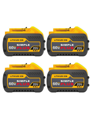 Batería de Reemplazo Dewalt 60V 9Ah - Paquete de 4