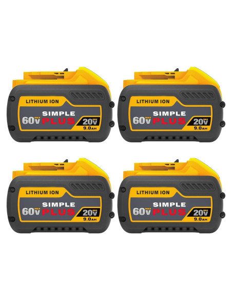 Batería de Reemplazo Dewalt 60V 9Ah - Paquete de 4