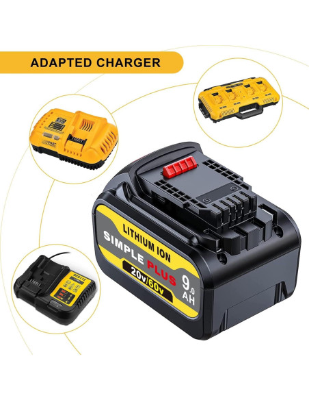 Batería de Reemplazo Dewalt 60V 9Ah - Paquete de 4