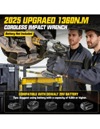 Llave de impacto inalámbrica B.ZSSY 1/2" 1360N.m 20V