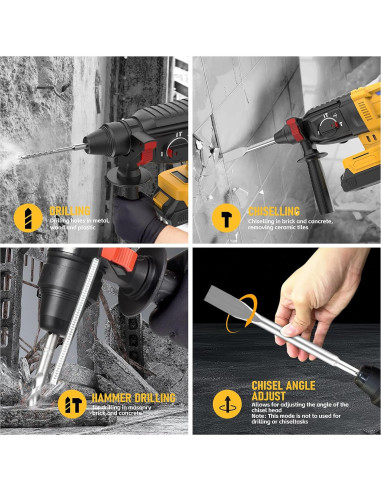 Taladro de Martillo Rotativo Inalámbrico Funnywhale iHammer 6 Plus 20V