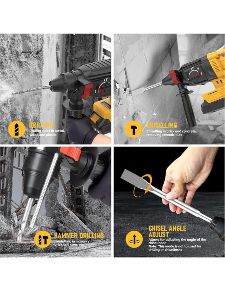 Taladro de Martillo Rotativo Inalámbrico Funnywhale iHammer 6 Plus 20V