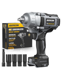 Llave de impacto inalámbrica ADOTOCAM 20V 1000 Nm 3 velocidades