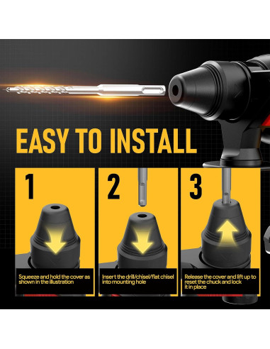 Taladro de Martillo Rotativo Inalámbrico Funnywhale iHammer 6 Plus 20V