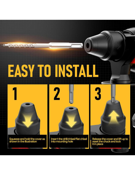 Taladro de Martillo Rotativo Inalámbrico Funnywhale iHammer 6 Plus 20V