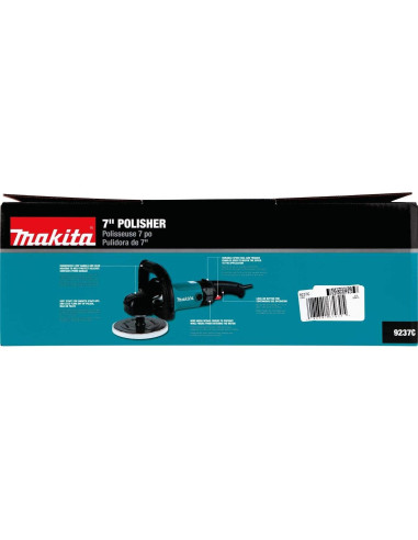 Pulidora Makita 9237C 1200W 3200 RPM 7" (17.78 cm) Azul