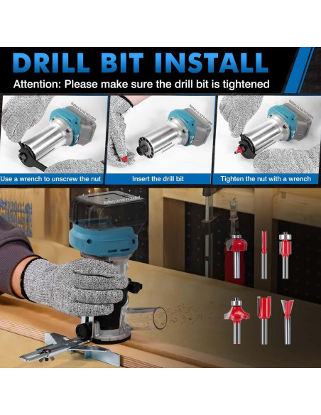 Router Inalámbrico 800W BellaDimora para Batería Makita 18V