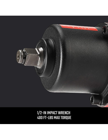 Llave de impacto neumática CRAFTSMAN 1/2" 400 pies-libras