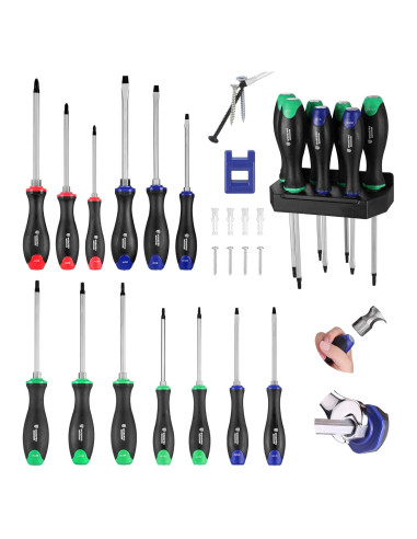 Juego de Destornilladores Magnéticos WORKPRO 24 Piezas Go-Thru