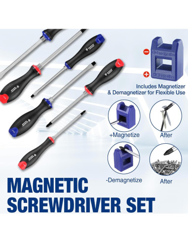 Juego de Destornilladores Magnéticos WORKPRO 24 Piezas Go-Thru