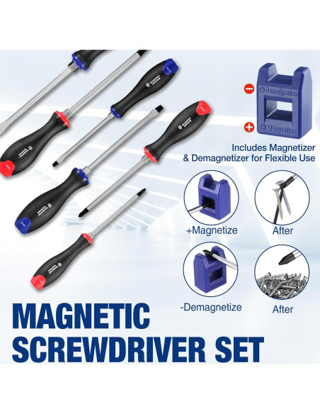 Juego de Destornilladores Magnéticos WORKPRO 24 Piezas Go-Thru