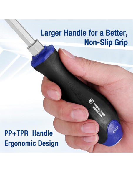 Juego de Destornilladores Magnéticos WORKPRO 24 Piezas Go-Thru