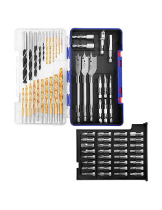 Juego de Brocas WORKPRO 66 Piezas para Madera y Metal