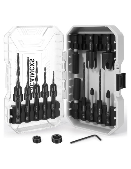 Juego de Brocas Avellanadas para Madera 16 PCS FACAINCXS