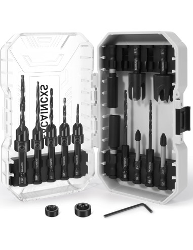 Juego de Brocas Avellanadas para Madera 16 PCS FACAINCXS