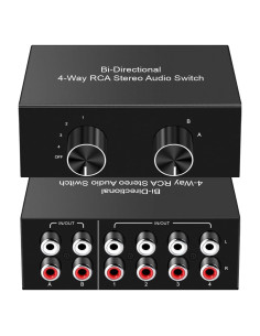 Interruptor RCA Bi-Direccional Y.D.F 4 en 2 Salidas Estéreo