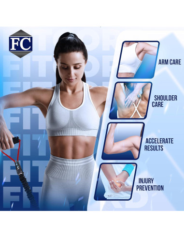 Bandas de Resistencia FITCORD 8.16 kg para Entrenamiento de Fuerza