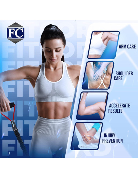 Bandas de Resistencia FITCORD 8.16 kg para Entrenamiento de Fuerza