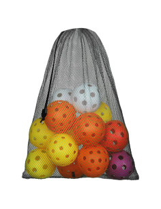 Bolsa de Malla Negra GSE 46x30 cm con Cierre para Pelotas