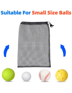 Bolsa de Malla Negra GSE 46x30 cm con Cierre para Pelotas 2