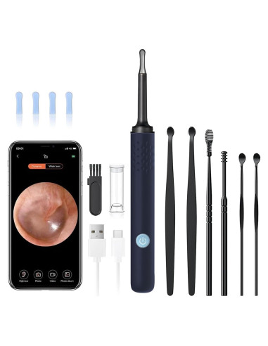 Kit de Eliminación de Cerumen LEIPUT con Cámara 1080P y Luz