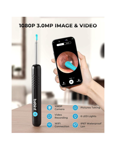 Limpiador de Oídos Bebird R1 con Cámara 1080P HD Inalámbrico