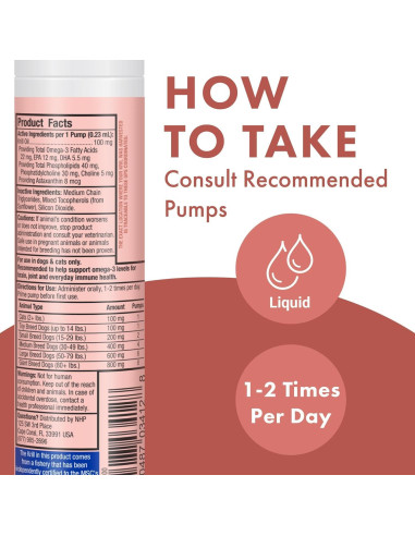 Aceite de Kril Antártico Bark & Whiskers 47.3 ml - Omega-3