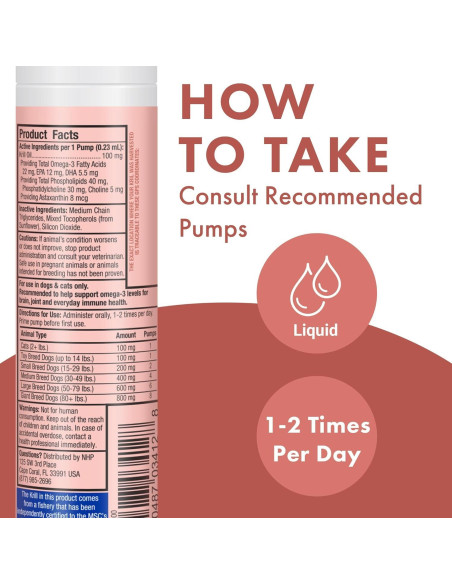 Aceite de Kril Antártico Bark & Whiskers 47.3 ml - Omega-3