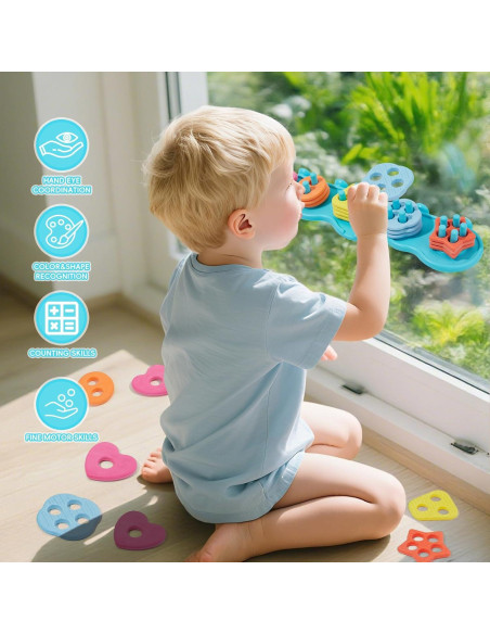 Juguetes de baño educativos AMCHSURI 20 piezas silicona