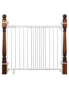 Puerta de Seguridad para Bebés y Mascotas Summer 79-117 cm Blanco