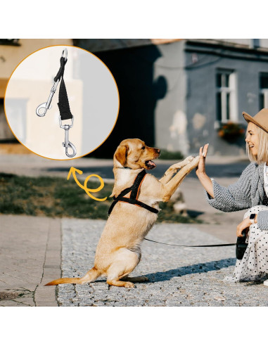 5 Clips de Respaldo para Collar de Perro Frienda Nylon Negro