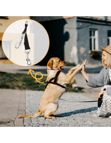 5 Clips de Respaldo para Collar de Perro Frienda Nylon Negro