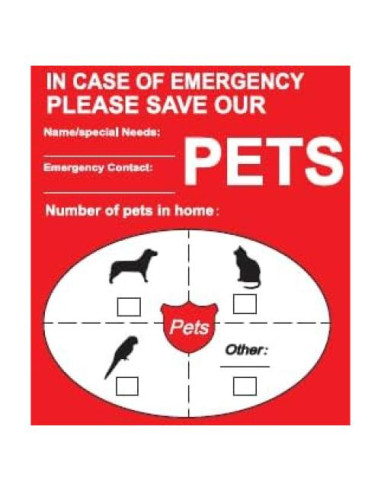 Pegatinas de Alerta para Mascotas Besttile 8 Pcs 10x11 cm