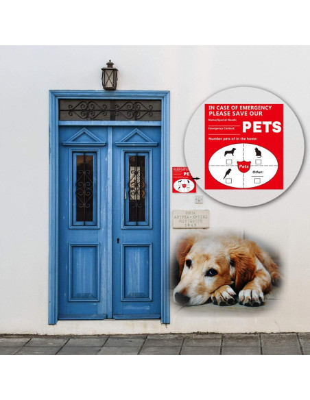 Pegatinas de Alerta para Mascotas Besttile 8 Pcs 10x11 cm