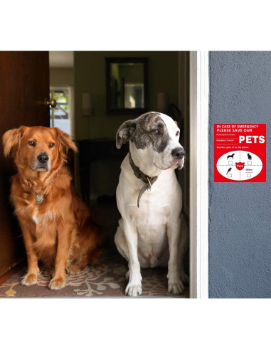 Pegatinas de Alerta para Mascotas Besttile 8 Pcs 10x11 cm