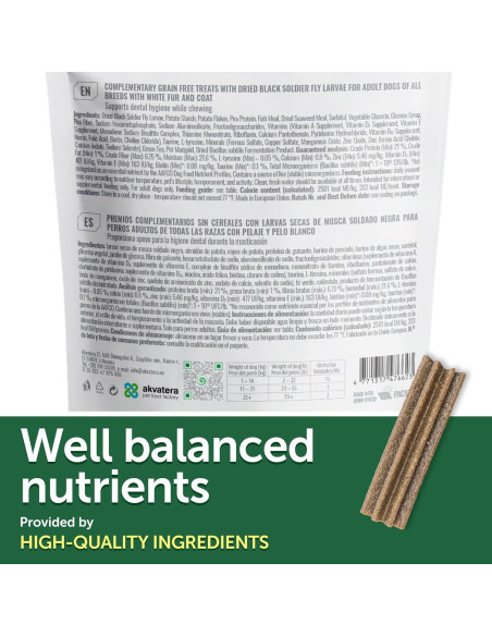 Golosinas para Perros Akvatera 150g - Cuidado Oral Insectos