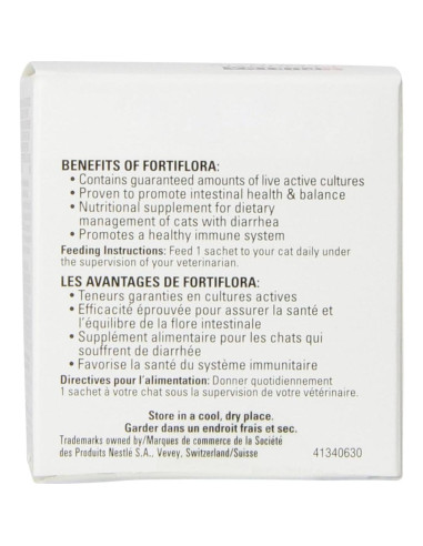 Suplemento Probiótico FortiFlora Feline Purina 3 Paquetes