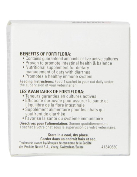 Suplemento Probiótico FortiFlora Feline Purina 3 Paquetes