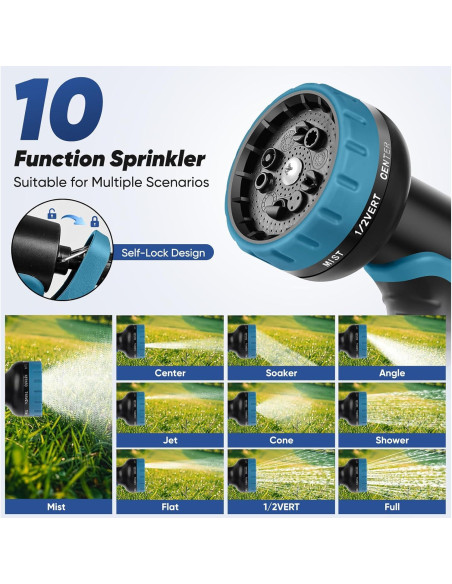 Manguera de Jardín Retráctil Tuzoc 15.24m con Carrete Pared