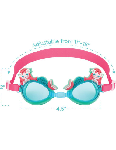 Gafas de natación Stephen Joseph Sirena para niñas 3-7 años