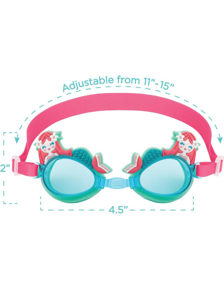 Gafas de natación Stephen Joseph Sirena para niñas 3-7 años