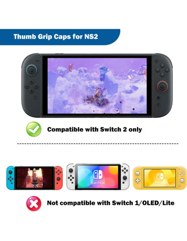 6 Pares de Tapas de Agarre ZUBUHUHU para Joystick Nintendo Switch 2