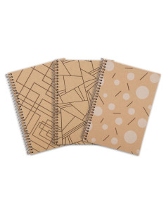 Cuadernos Reciclados Mintra 3pk Tamaño Junior 16.5x24.1cm