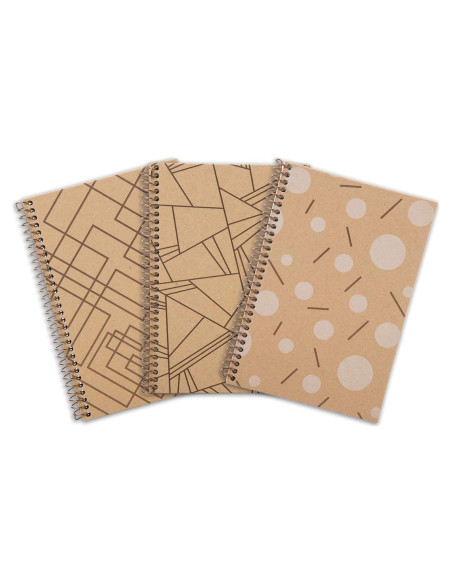 Cuadernos Reciclados Mintra 3pk Tamaño Junior 16.5x24.1cm
