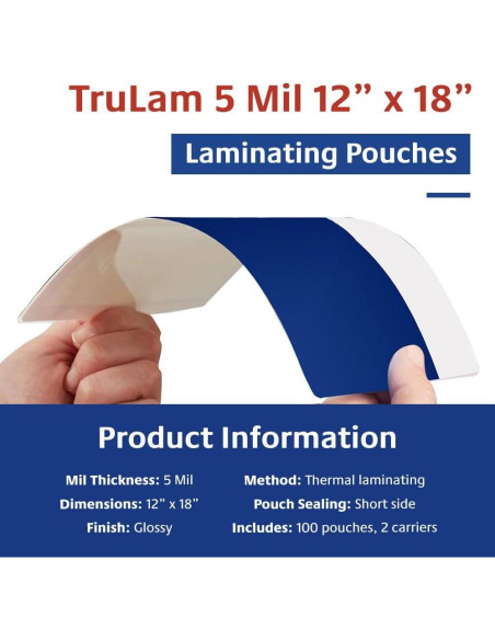 Bolsas de Laminado TruLam 5 Mil 30.48x45.72 cm Esquinas Redondeadas